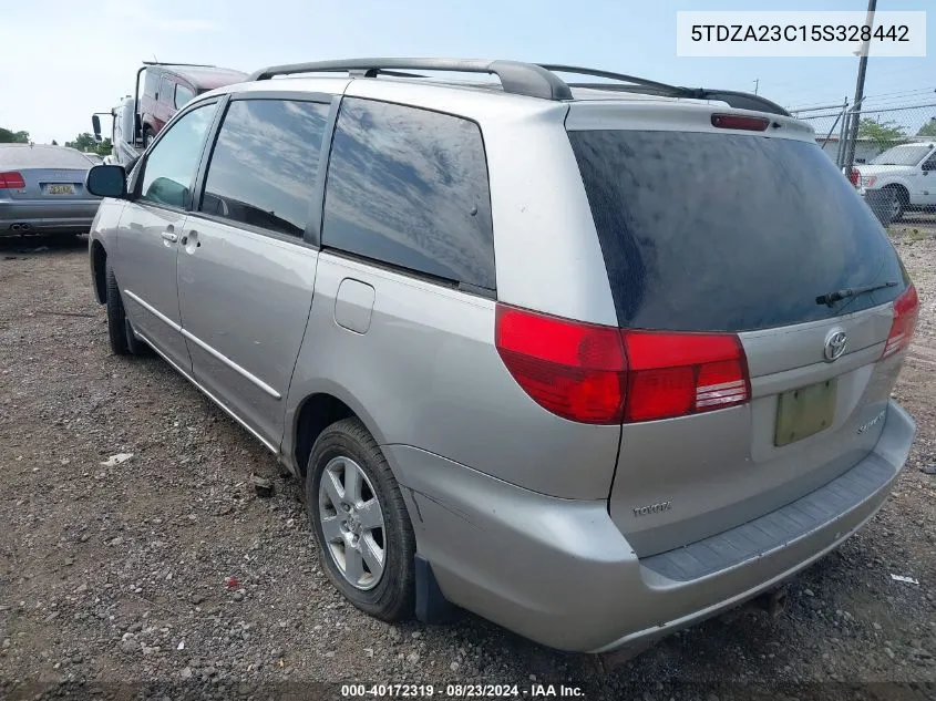 2005 Toyota Sienna Ce/Le VIN: 5TDZA23C15S328442 Lot: 40172319