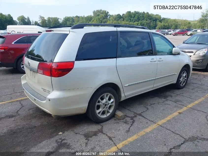 2005 Toyota Sienna Xle Limited VIN: 5TDBA22C75S047846 Lot: 40202767