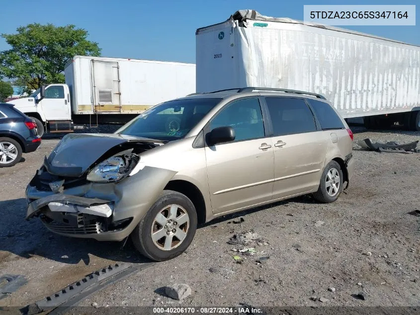 2005 Toyota Sienna Le VIN: 5TDZA23C65S347164 Lot: 40206170