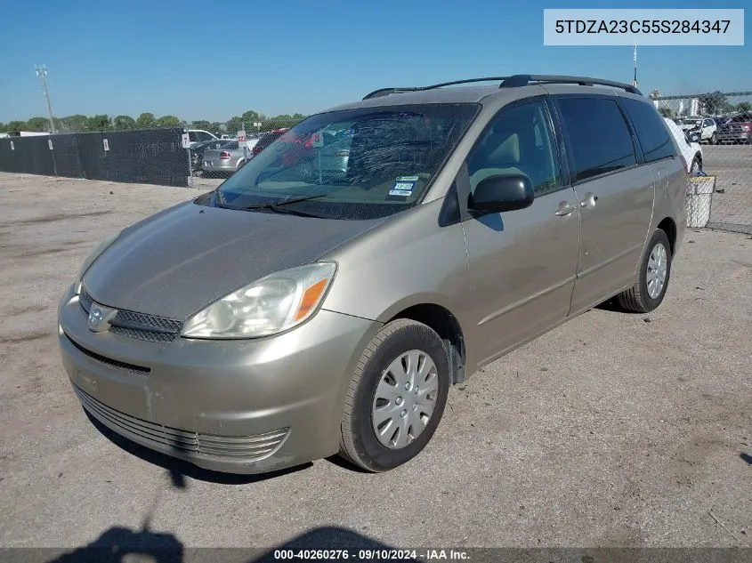 2005 Toyota Sienna Le VIN: 5TDZA23C55S284347 Lot: 40260276