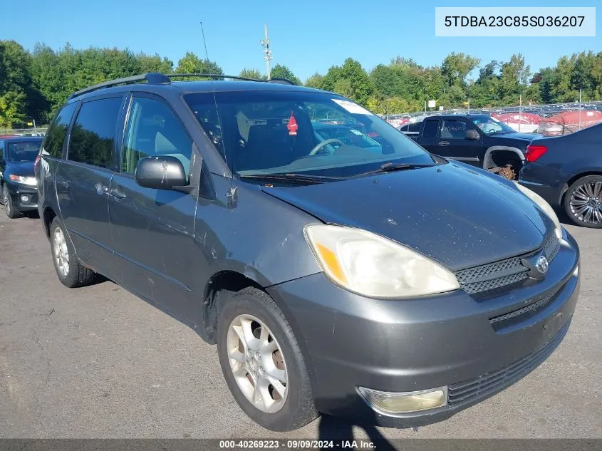 2005 Toyota Sienna Le VIN: 5TDBA23C85S036207 Lot: 40269223