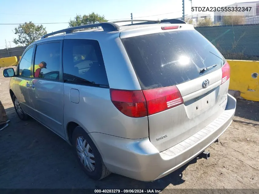 2005 Toyota Sienna Le VIN: 5TDZA23C55S332347 Lot: 40283279