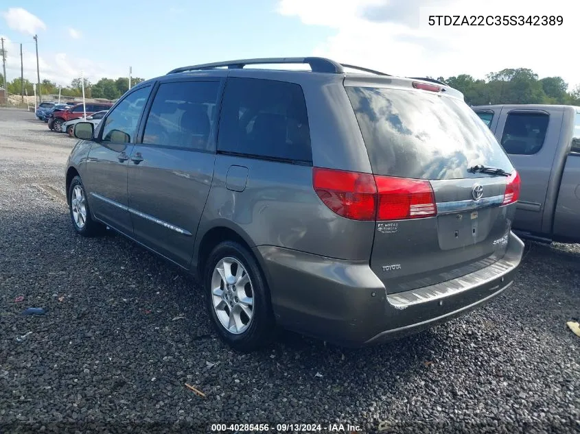 2005 Toyota Sienna Xle Limited VIN: 5TDZA22C35S342389 Lot: 40285456