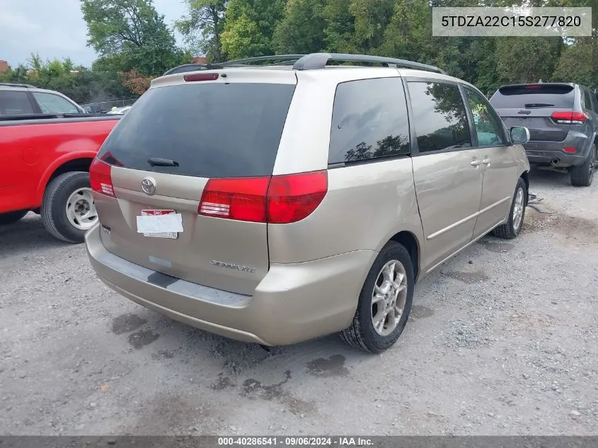 2005 Toyota Sienna Xle VIN: 5TDZA22C15S277820 Lot: 40286541