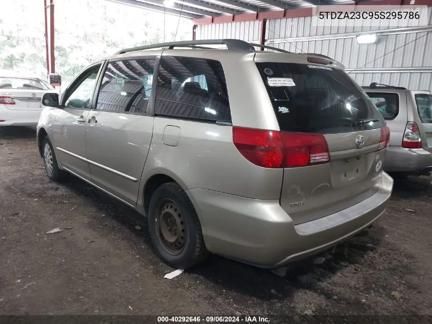 2005 Toyota Sienna Le VIN: 5TDZA23C95S295786 Lot: 40292646