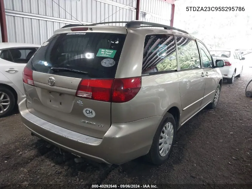 2005 Toyota Sienna Le VIN: 5TDZA23C95S295786 Lot: 40292646