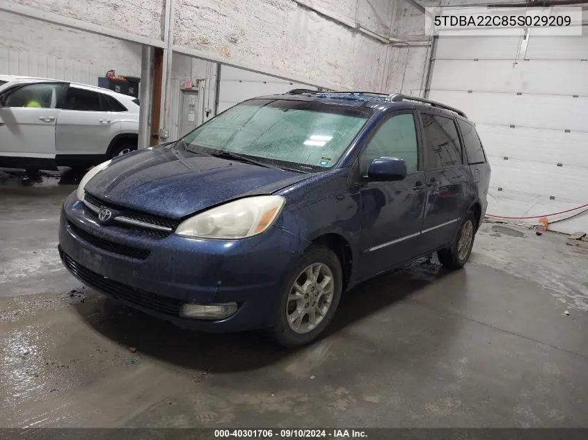 2005 Toyota Sienna Xle/Xle Limited VIN: 5TDBA22C85S029209 Lot: 40301706