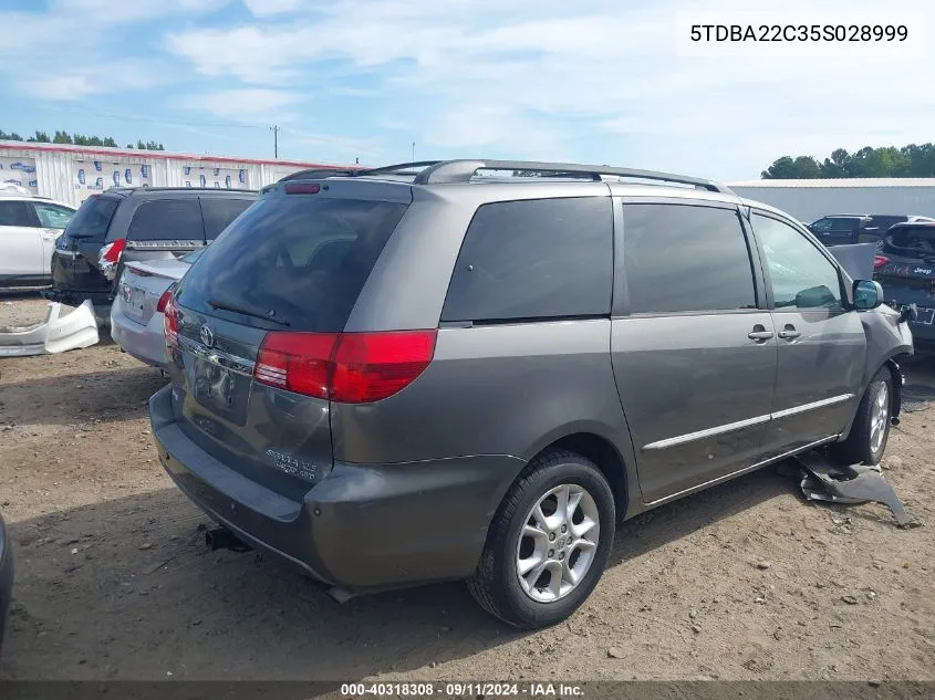 2005 Toyota Sienna Xle/Xle Limited VIN: 5TDBA22C35S028999 Lot: 40318308