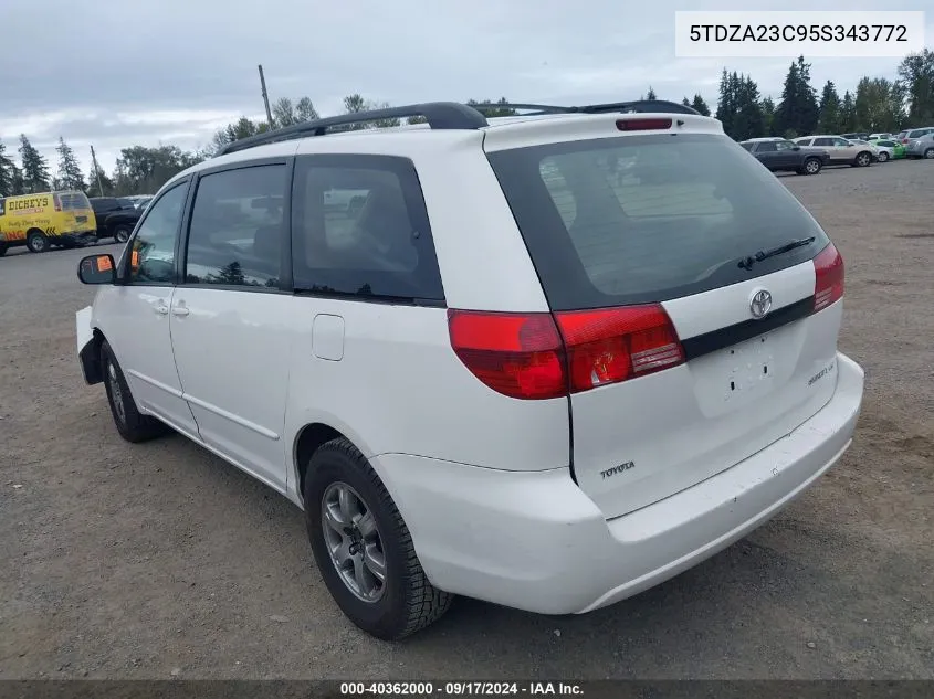 2005 Toyota Sienna Ce VIN: 5TDZA23C95S343772 Lot: 40362000