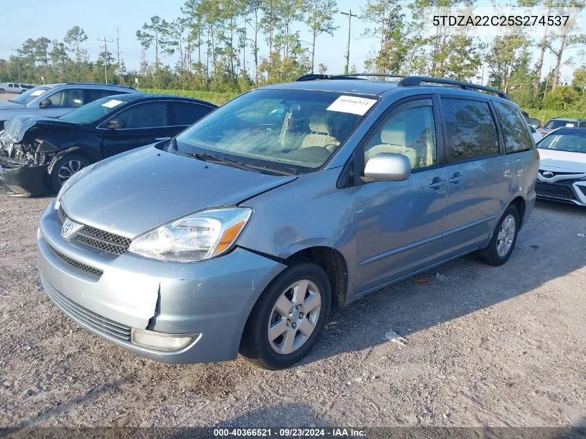 2005 Toyota Sienna Xle VIN: 5TDZA22C25S274537 Lot: 40366521