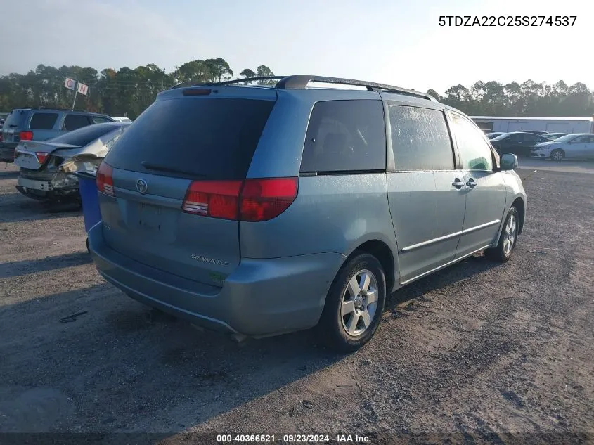 5TDZA22C25S274537 2005 Toyota Sienna Xle