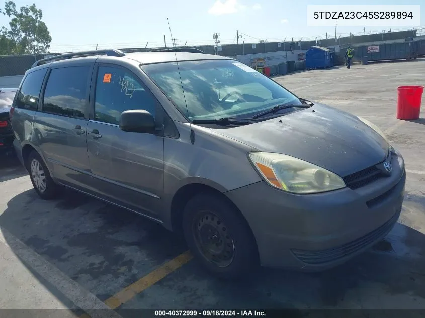 2005 Toyota Sienna Le VIN: 5TDZA23C45S289894 Lot: 40372999