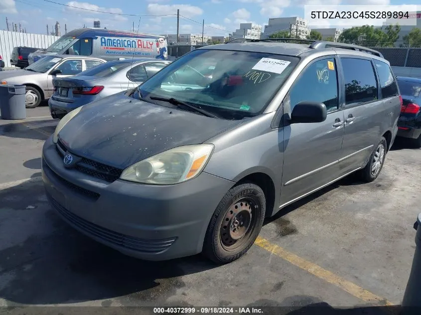 2005 Toyota Sienna Le VIN: 5TDZA23C45S289894 Lot: 40372999