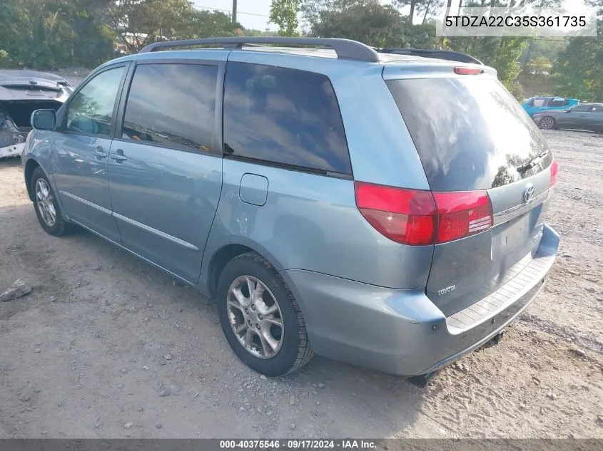 2005 Toyota Sienna Xle Limited VIN: 5TDZA22C35S361735 Lot: 40375546