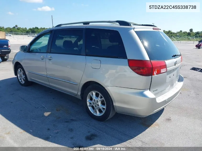 2005 Toyota Sienna Xle VIN: 5TDZA22C45S338738 Lot: 40381380