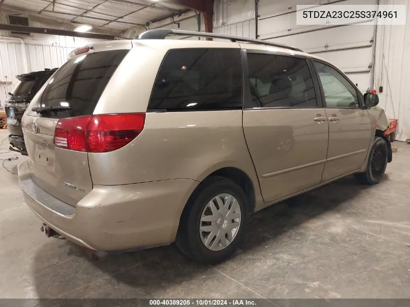 5TDZA23C25S374961 2005 Toyota Sienna Le