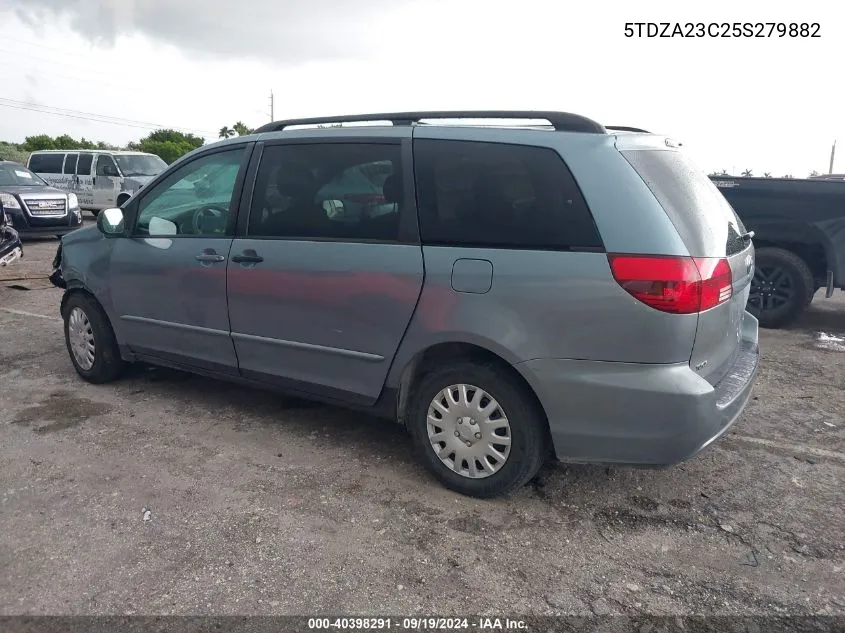 2005 Toyota Sienna Le VIN: 5TDZA23C25S279882 Lot: 40398291