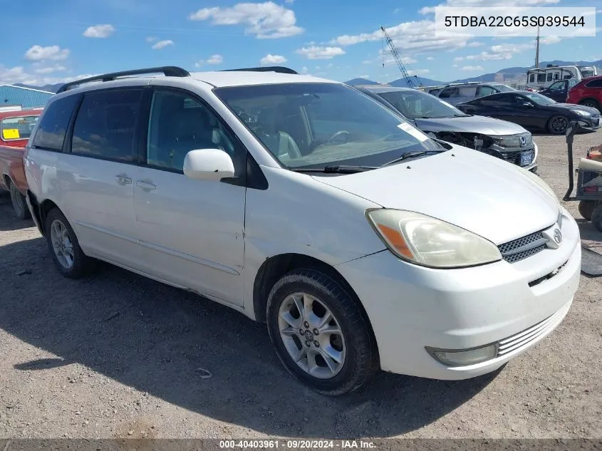 2005 Toyota Sienna Xle VIN: 5TDBA22C65S039544 Lot: 40403961