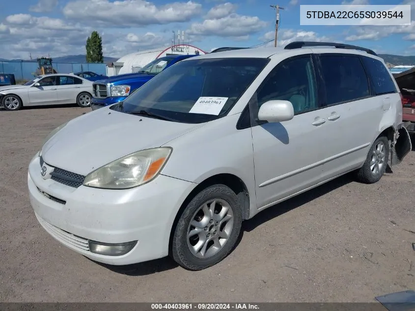 2005 Toyota Sienna Xle VIN: 5TDBA22C65S039544 Lot: 40403961