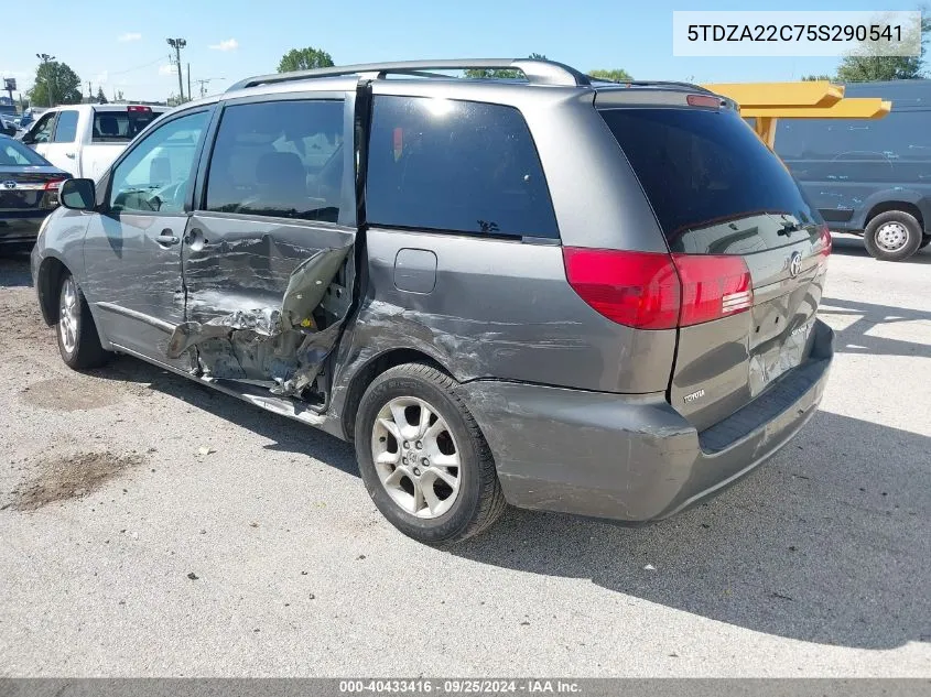 2005 Toyota Sienna Xle VIN: 5TDZA22C75S290541 Lot: 40433416