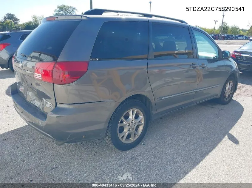 2005 Toyota Sienna Xle VIN: 5TDZA22C75S290541 Lot: 40433416