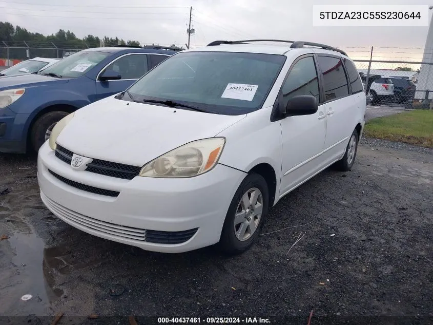 2005 Toyota Sienna Le VIN: 5TDZA23C55S230644 Lot: 40437461