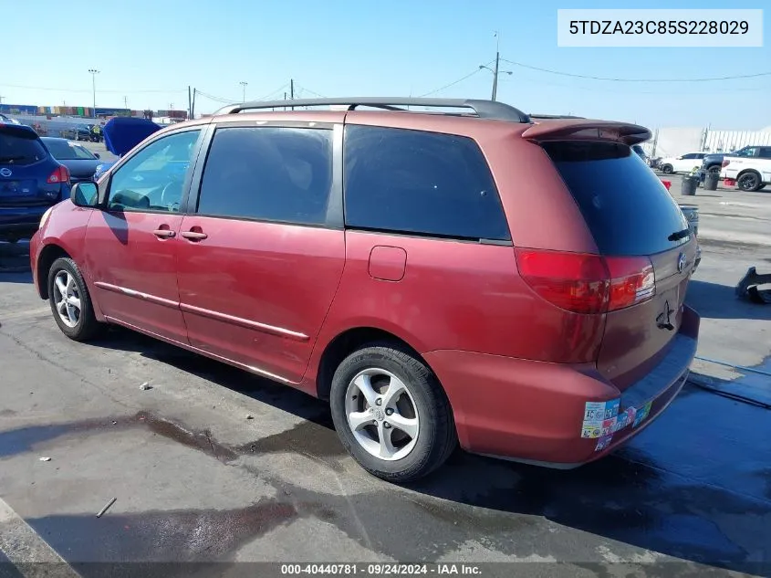 5TDZA23C85S228029 2005 Toyota Sienna Le