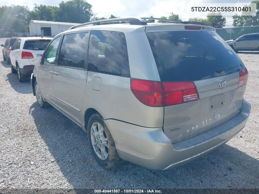 5TDZA22C55S310401 2005 Toyota Sienna Xle