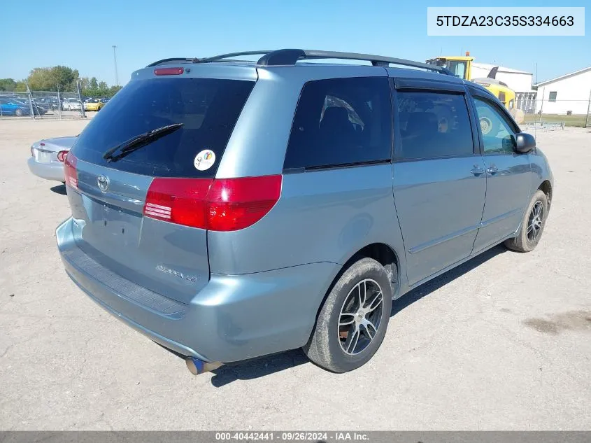 2005 Toyota Sienna Le VIN: 5TDZA23C35S334663 Lot: 40442441