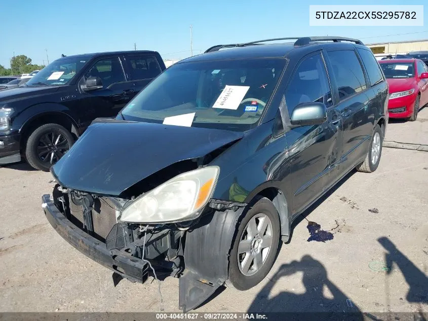 2005 Toyota Sienna Xle VIN: 5TDZA22CX5S295782 Lot: 40451627