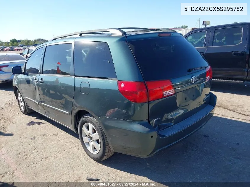 2005 Toyota Sienna Xle VIN: 5TDZA22CX5S295782 Lot: 40451627