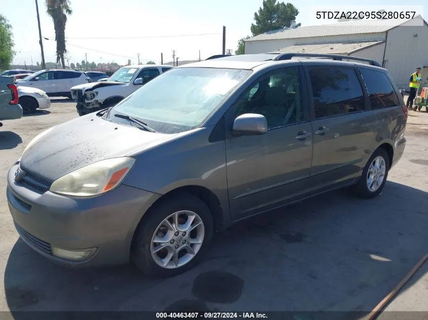 2005 Toyota Sienna Xle VIN: 5TDZA22C95S280657 Lot: 40463407