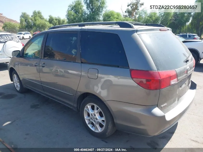 2005 Toyota Sienna Xle VIN: 5TDZA22C95S280657 Lot: 40463407