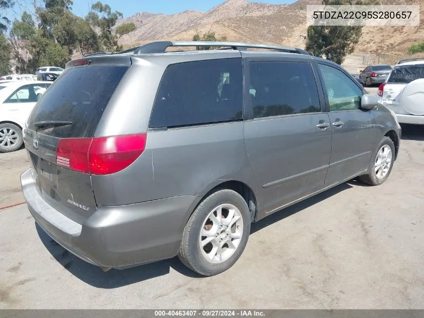 2005 Toyota Sienna Xle VIN: 5TDZA22C95S280657 Lot: 40463407