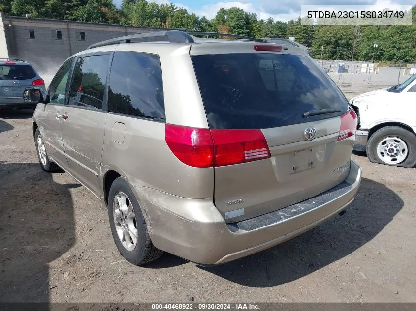 2005 Toyota Sienna Le VIN: 5TDBA23C15S034749 Lot: 40468922