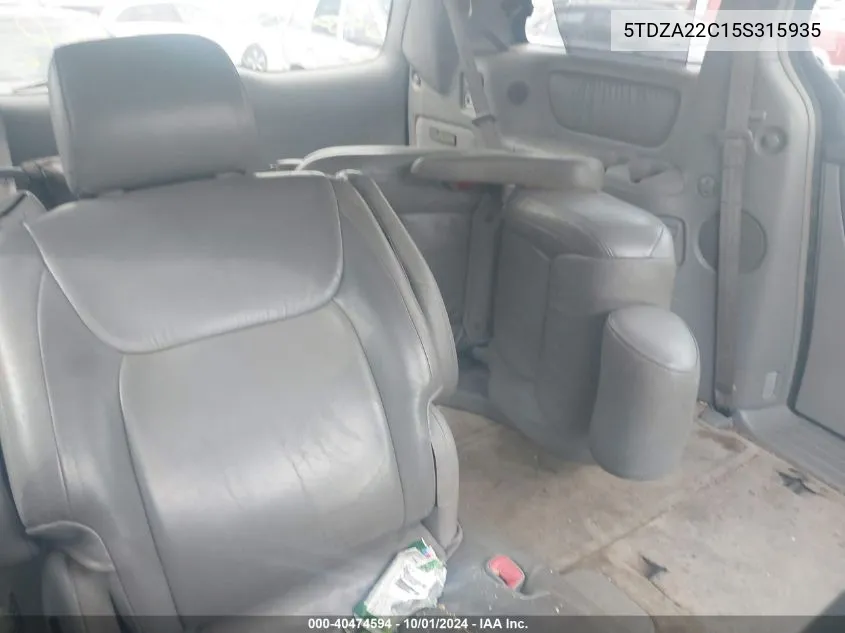 5TDZA22C15S315935 2005 Toyota Sienna Xle Limited