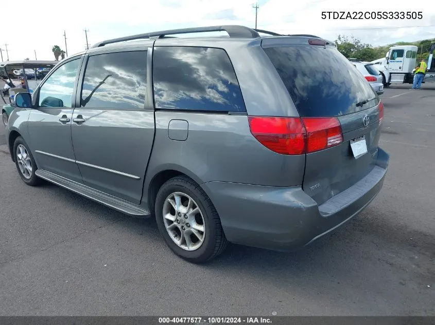 2005 Toyota Sienna Xle VIN: 5TDZA22C05S333505 Lot: 40477577