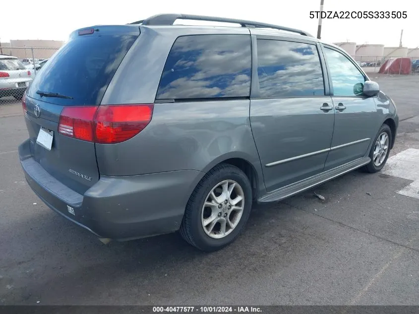 2005 Toyota Sienna Xle VIN: 5TDZA22C05S333505 Lot: 40477577