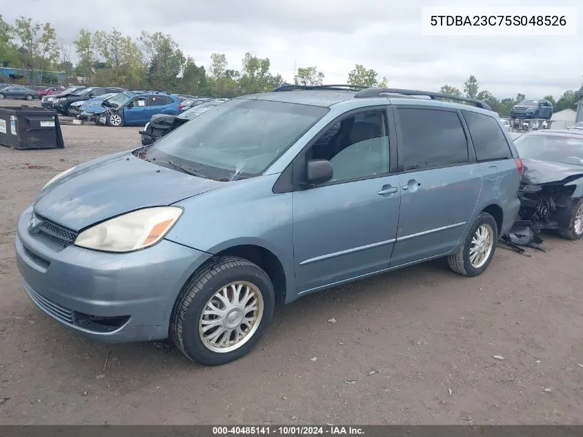 2005 Toyota Sienna Le VIN: 5TDBA23C75S048526 Lot: 40485141