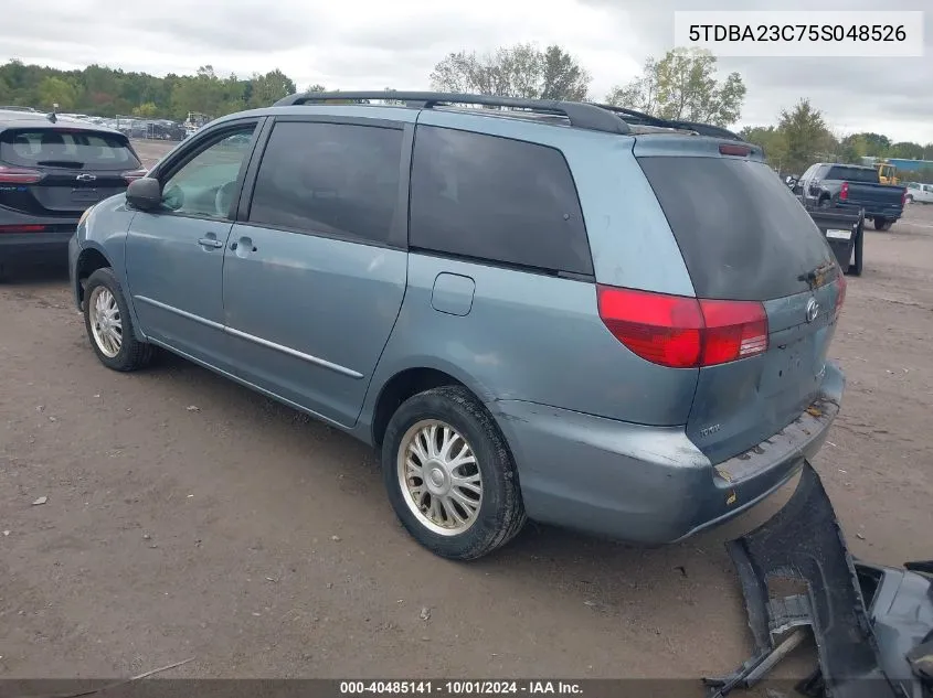 2005 Toyota Sienna Le VIN: 5TDBA23C75S048526 Lot: 40485141