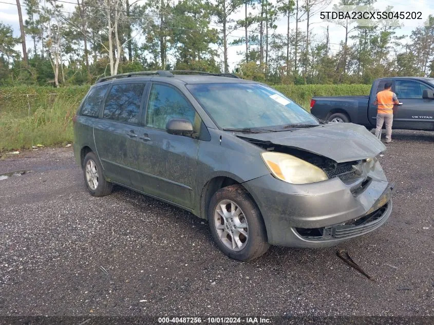 2005 Toyota Sienna Le VIN: 5TDBA23CX5S045202 Lot: 40487256