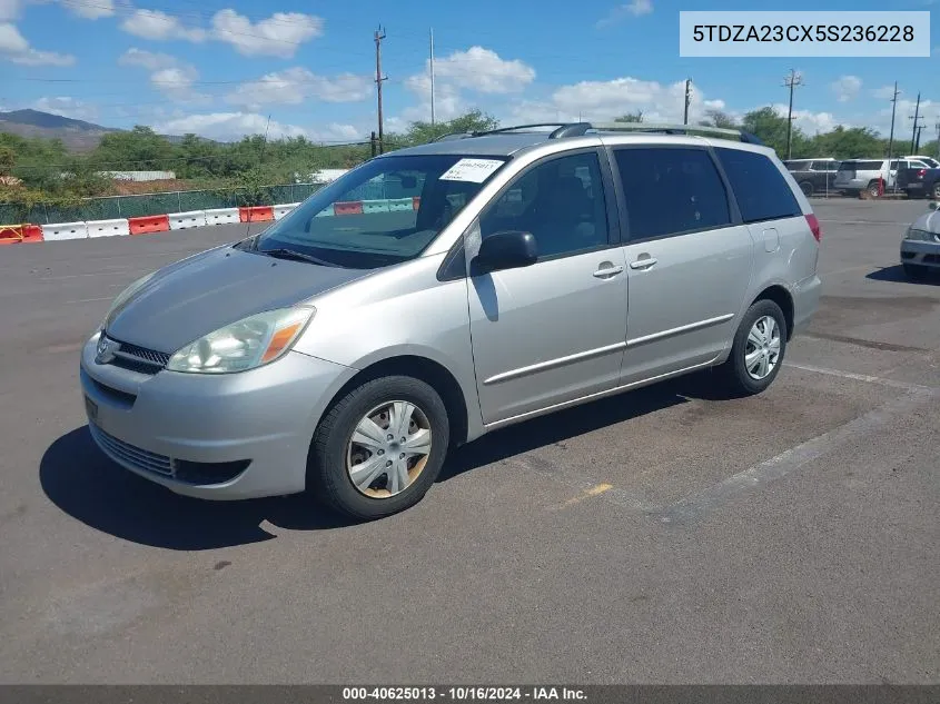 5TDZA23CX5S236228 2005 Toyota Sienna Le