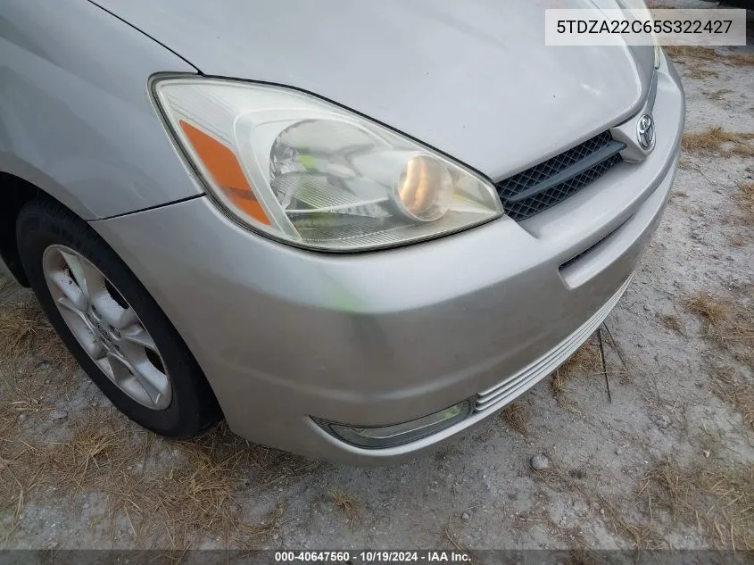 2005 Toyota Sienna Xle/Xle Limited VIN: 5TDZA22C65S322427 Lot: 40647560