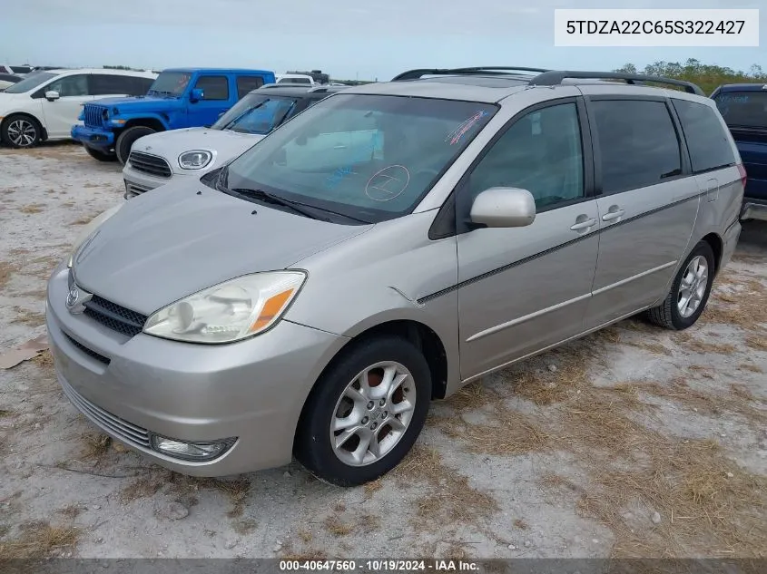 2005 Toyota Sienna Xle/Xle Limited VIN: 5TDZA22C65S322427 Lot: 40647560