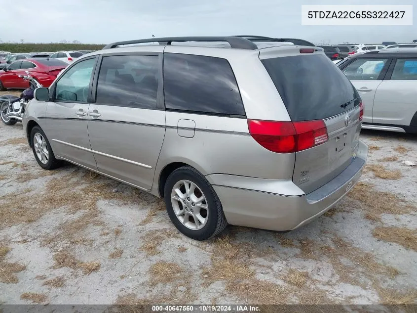 2005 Toyota Sienna Xle/Xle Limited VIN: 5TDZA22C65S322427 Lot: 40647560