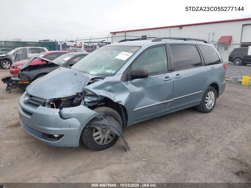 2005 Toyota Sienna Le VIN: 5TDZA23C05S277144 Lot: 40675068