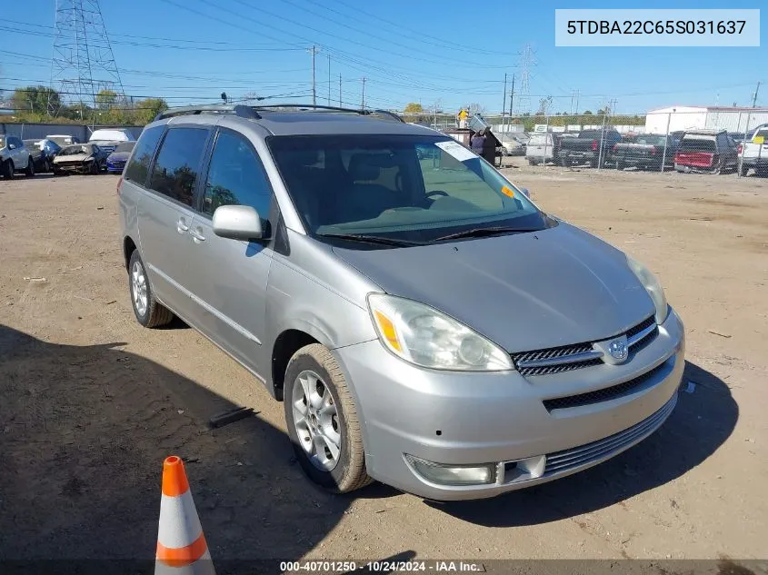 5TDBA22C65S031637 2005 Toyota Sienna Xle Limited