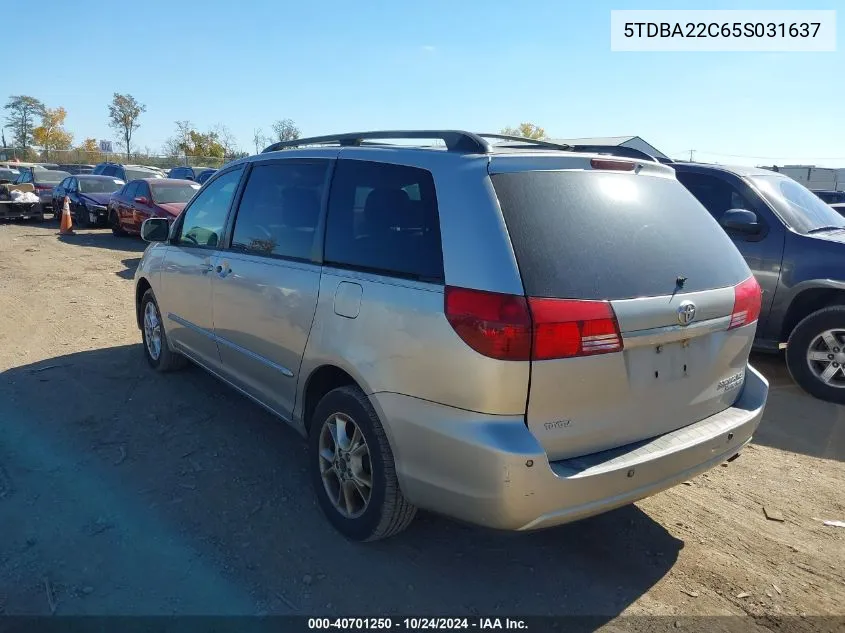 2005 Toyota Sienna Xle Limited VIN: 5TDBA22C65S031637 Lot: 40701250