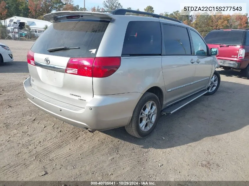 2005 Toyota Sienna Xle/Xle Limited VIN: 5TDZA22C15S277543 Lot: 40705041