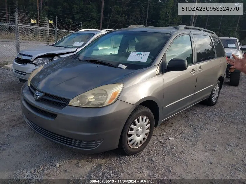 2005 Toyota Sienna Le VIN: 5TDZA23C95S324770 Lot: 40706519